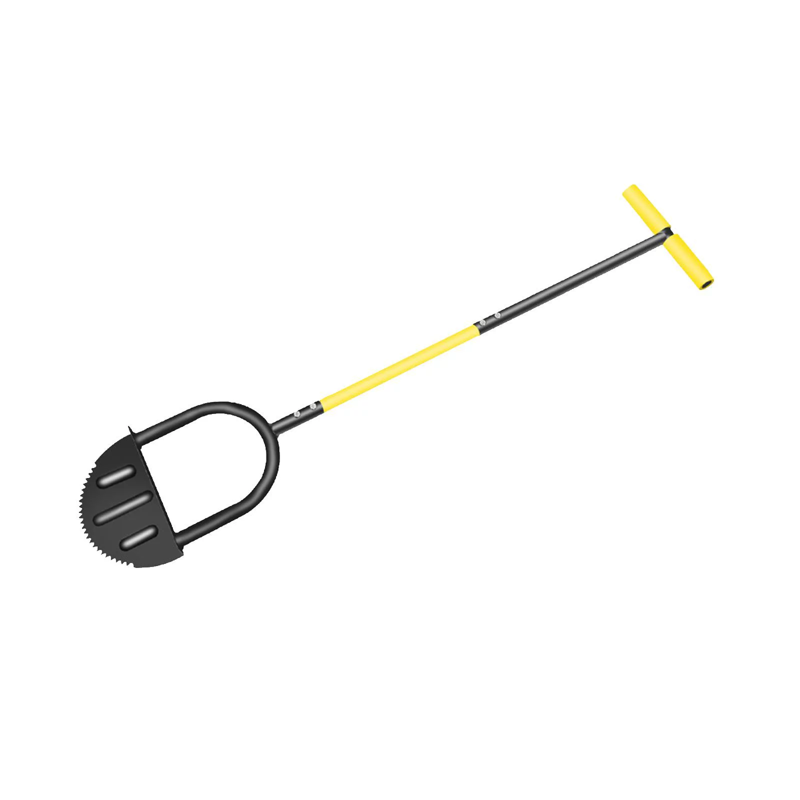 Manual Edger Steel Hand Long Handle Saw Tooth Garden Edger Half Moon Lawn Edger