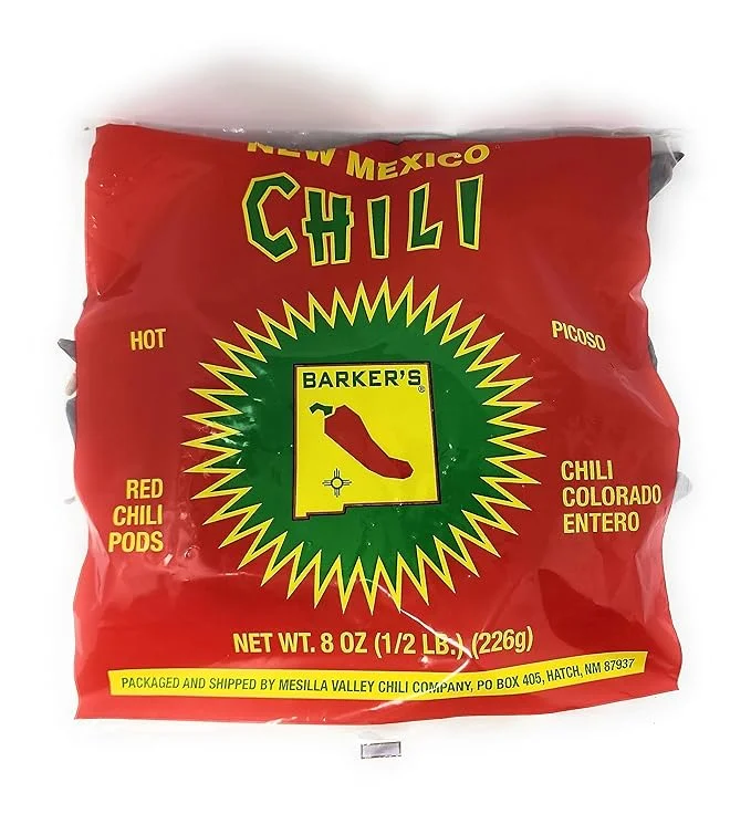 Barker's Hot Red Chili Pods From Hatch, NM - 8 oz
