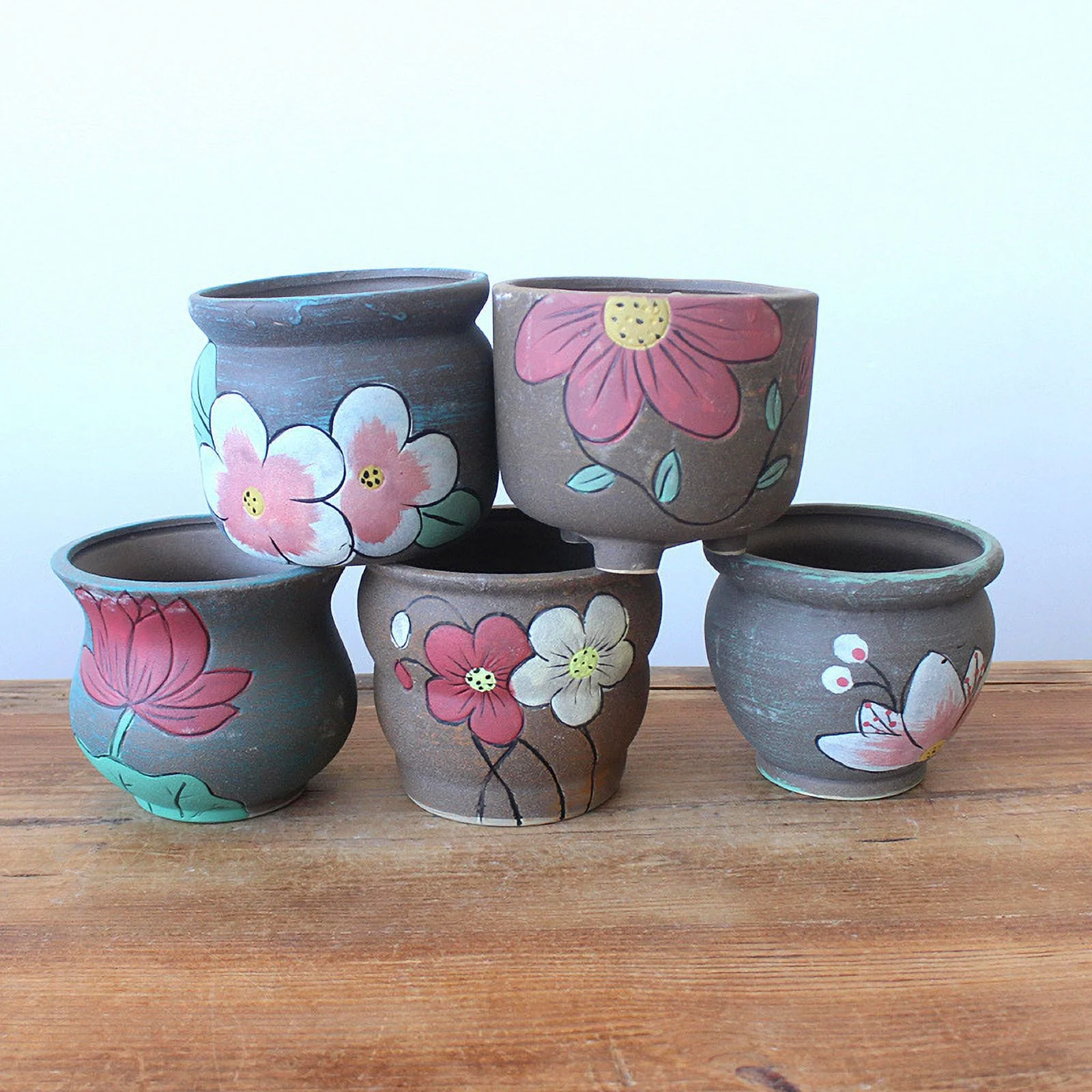 Hand-painted Coarse Pottery Succulent Flower Pot