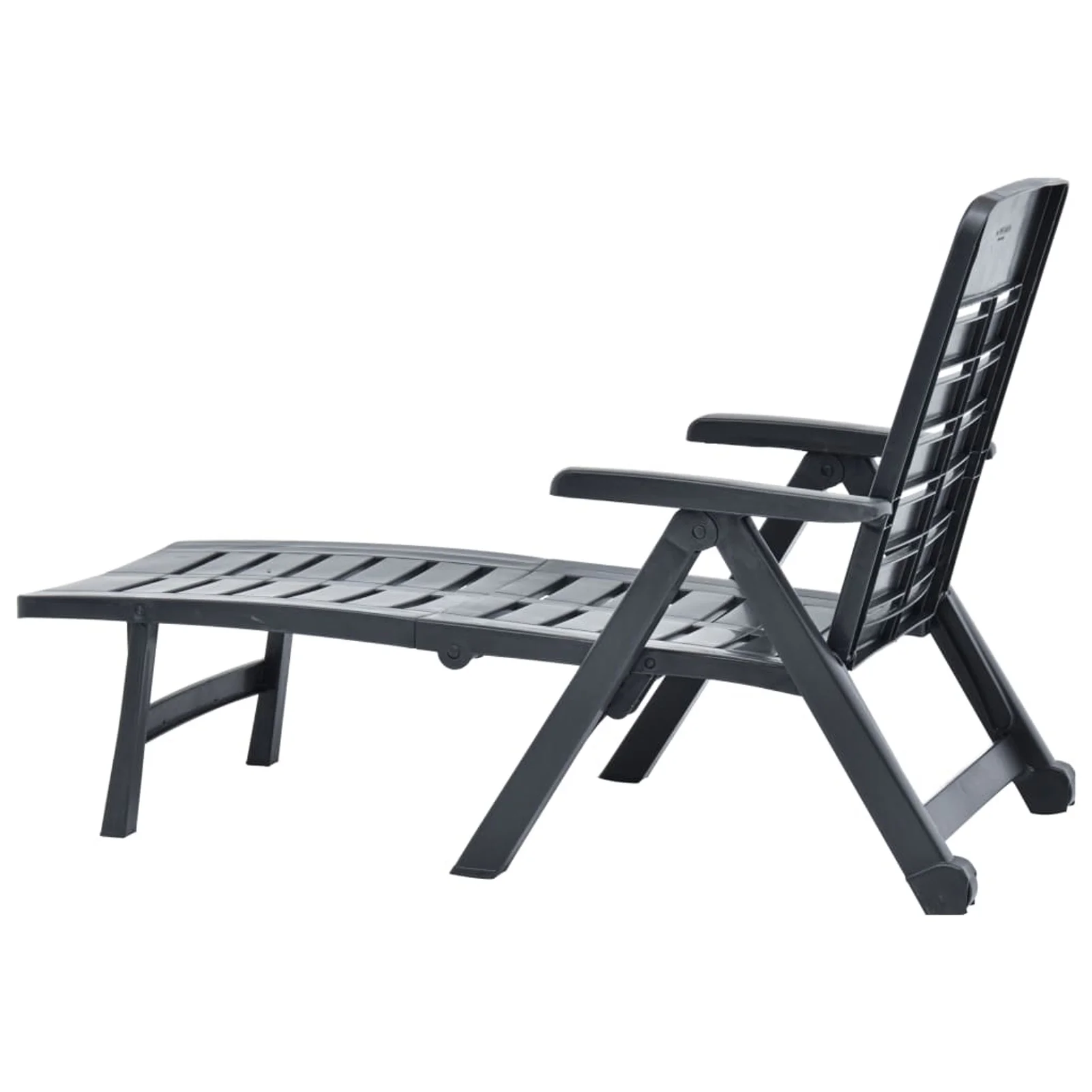 Carevas Folding Sun Lounger Anthracite