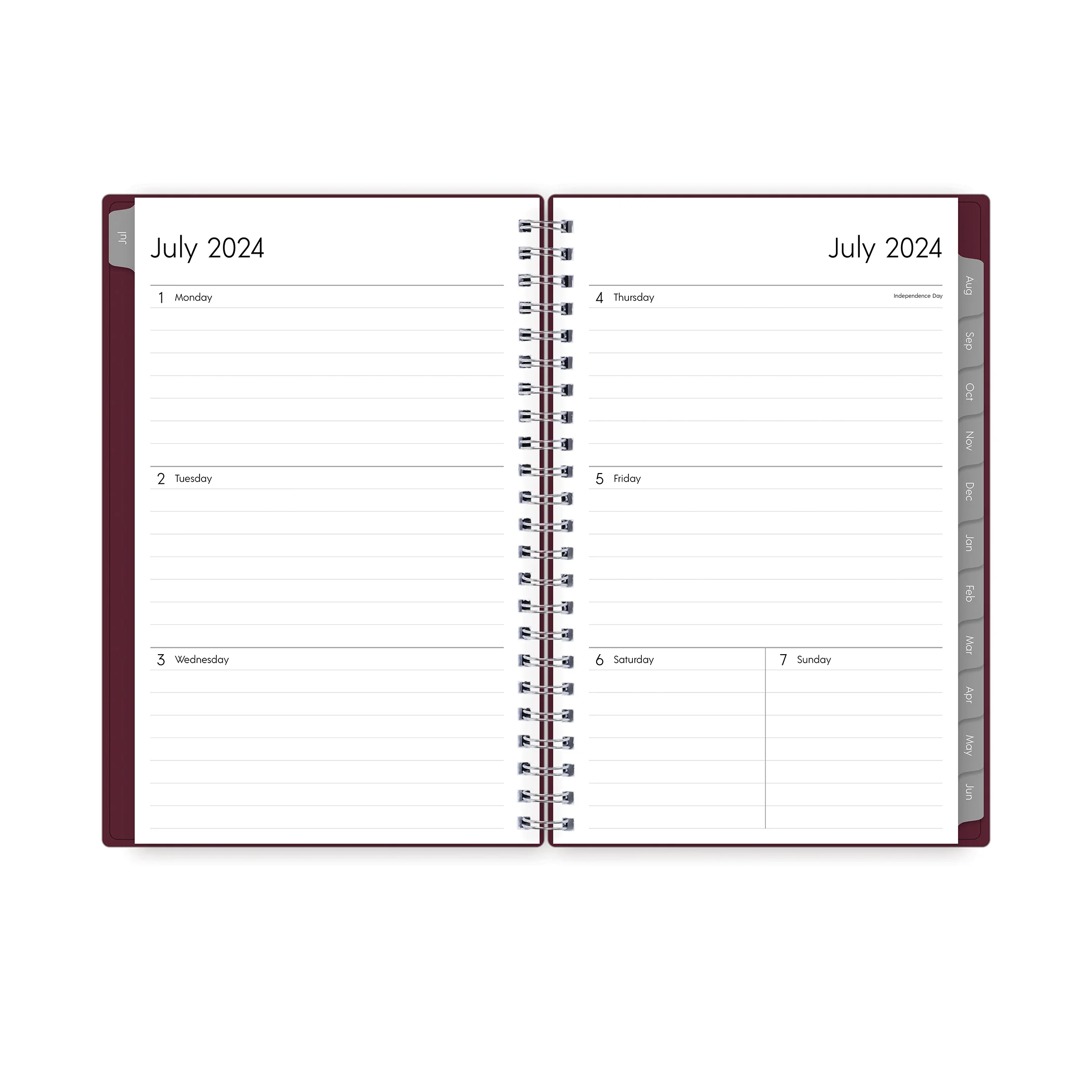 2024-25 Weekly Monthly Planner, 5x8, by Blue Sky, Berry