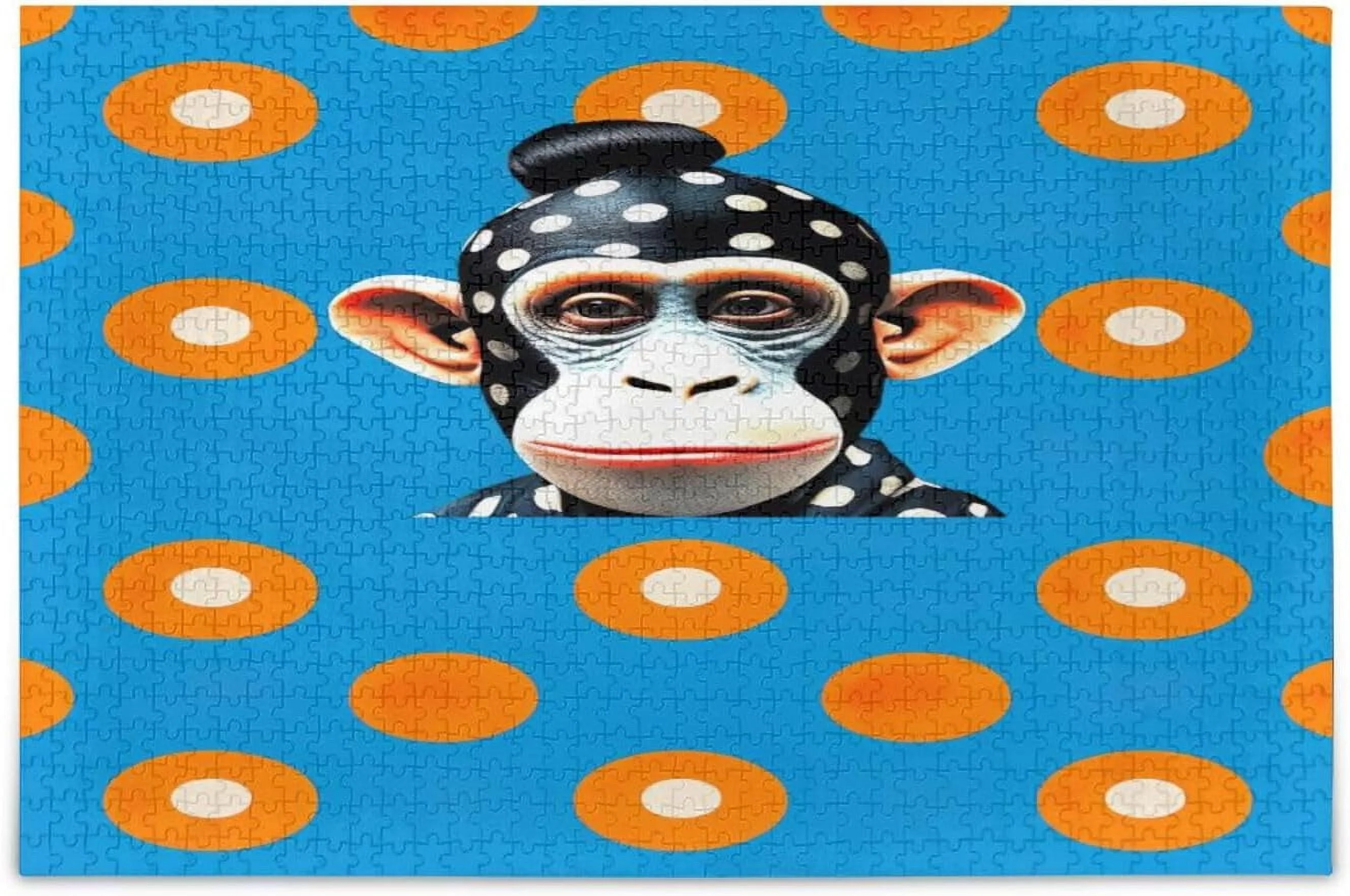 SKYSONIC Dumb and Cute Monkey Jigsaw Puzzles for Adults or Kids 1000 Piece,Decompression Fun Family Puzzles Game for Christmas Holiday Toy Gift549