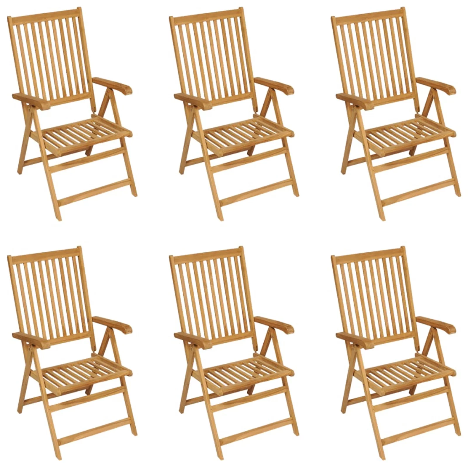 Anself 7 Piece Patio Dining Set Solid Teak Wood