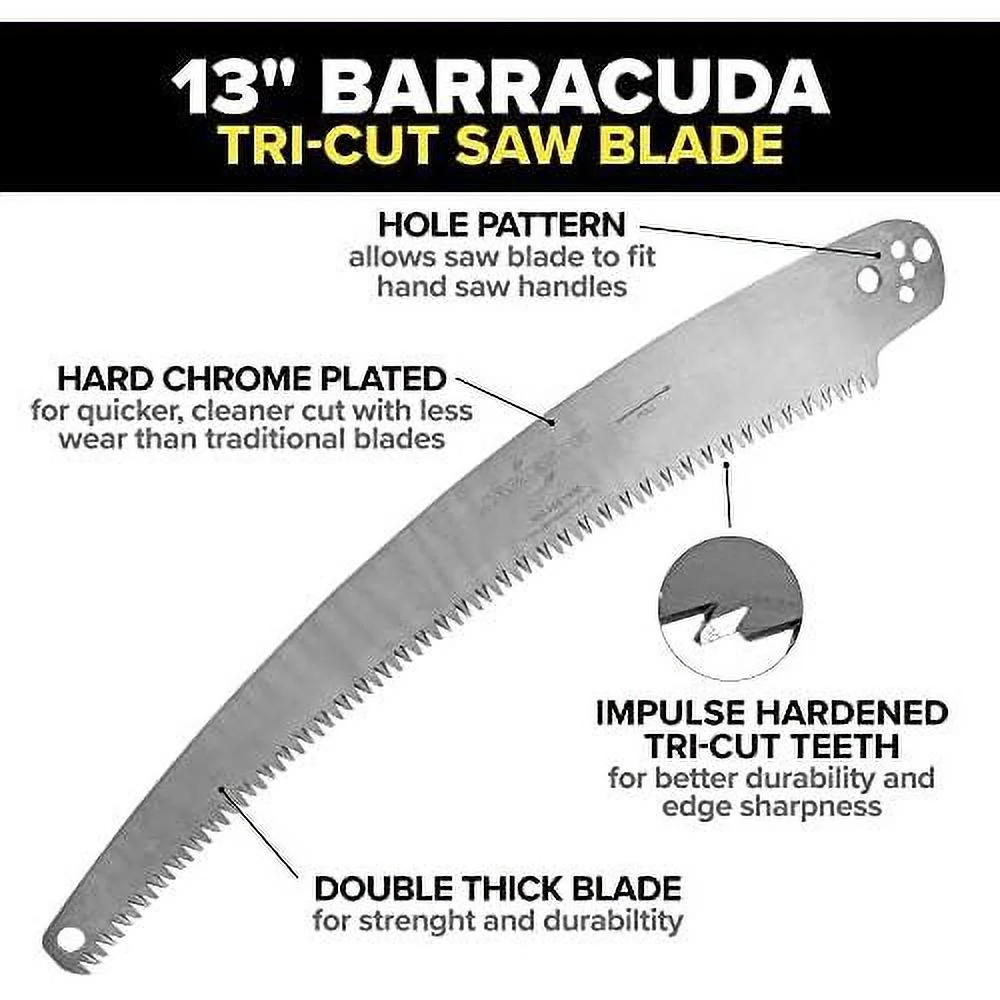 13-Inch Barracuda Tri-Cut Replacement Blade For Pole And Hand Saws 3-Pack