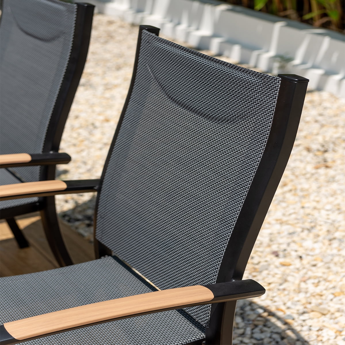 Amazonia Saint Denis 2-Piece Maintenance-Free Aluminum Patio Dining Chair Set