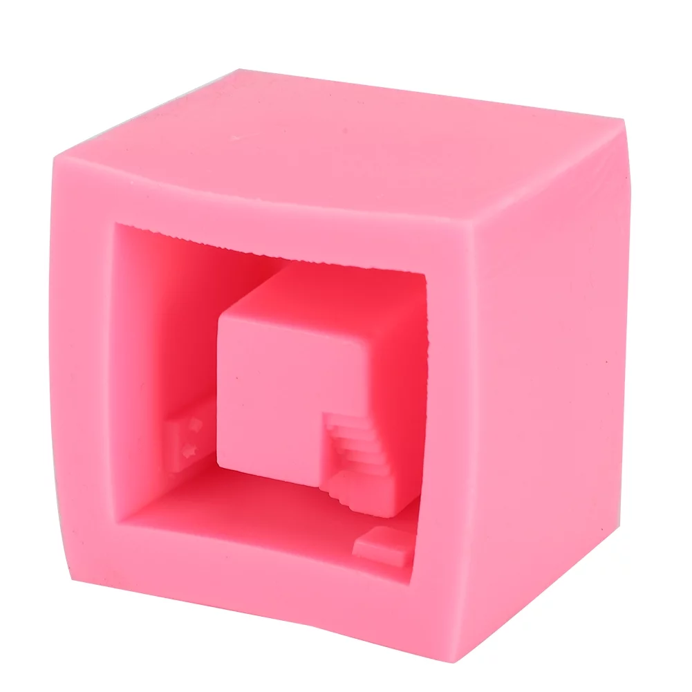Silicone Mold,Delaman Unique House Shape Silicone Mold Cake Soap Flower Pot Concrete Molds Household DIY Accessories(BK2082)