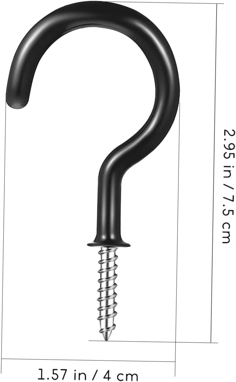 12 Pcs Ceiling Hook Storage Hooks Outdoor Hooks Lantern Hooks Hanging Ceiling Hooks Hat Hooks Flower Basket Hooks Kitchen Hooks Plant Hooks Ceiling Hooks for Plants Overmolding