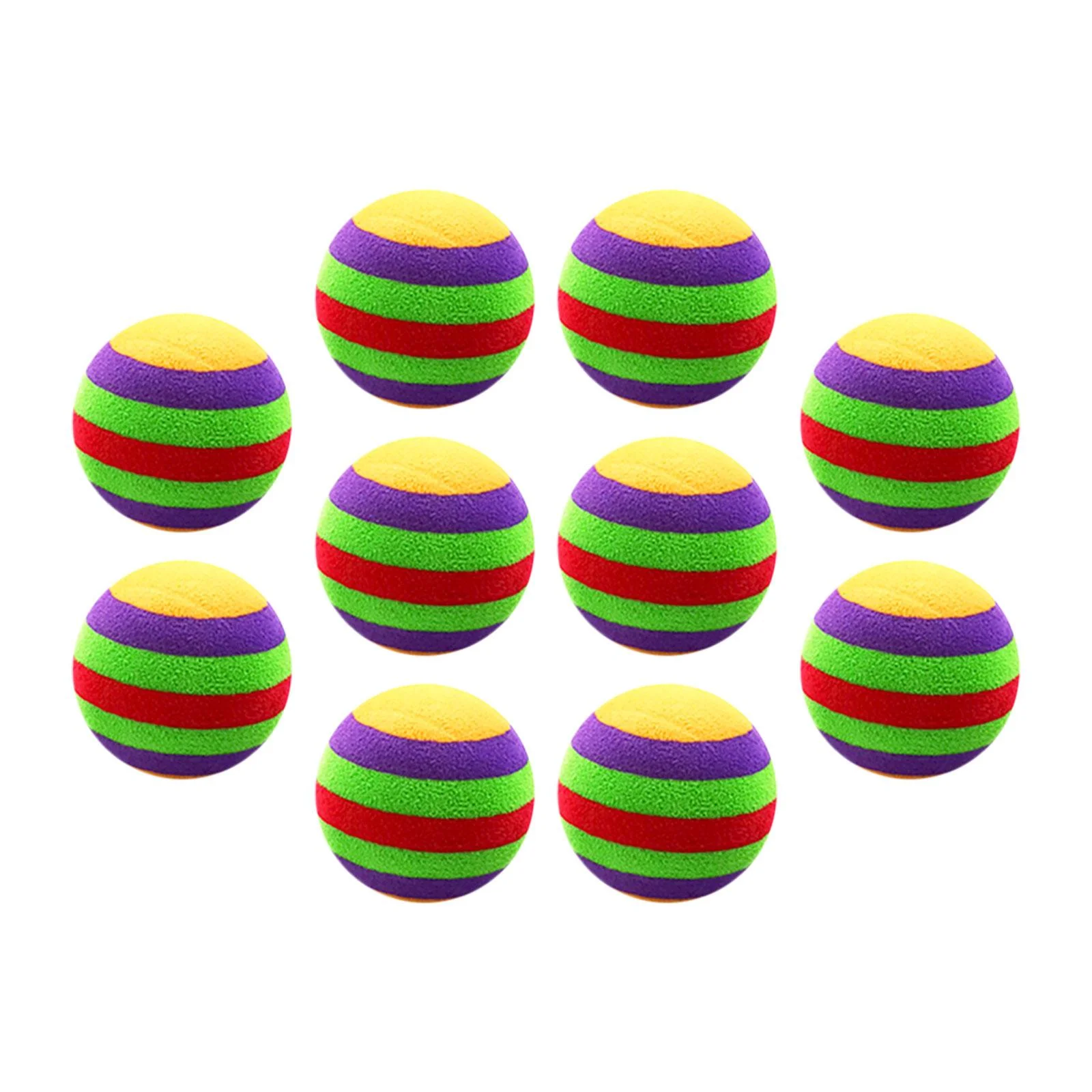 10Pcs Golf Training Balls Exercise Golf Balls for Office Home Gifts for Kids colorful