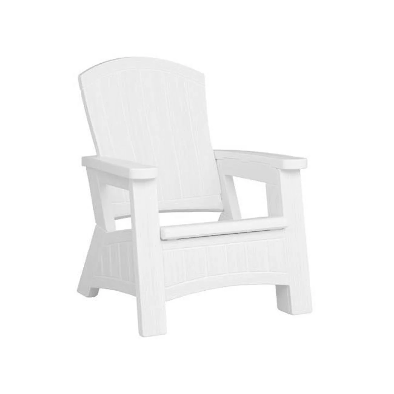 Suncast  Adirondack Chair with Storage, White