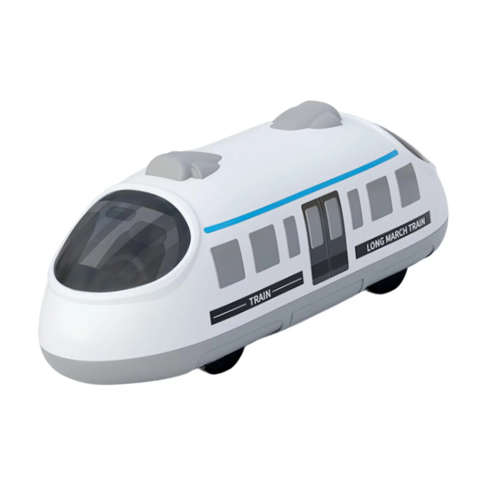 Train Playset,pull back train toys high Speed train modern,Simulation Train Toys Pull Back Retro Train Model,Diecast Locomotive for 3 4 5 6 Years Boys Girls,high speed pullback train rail White