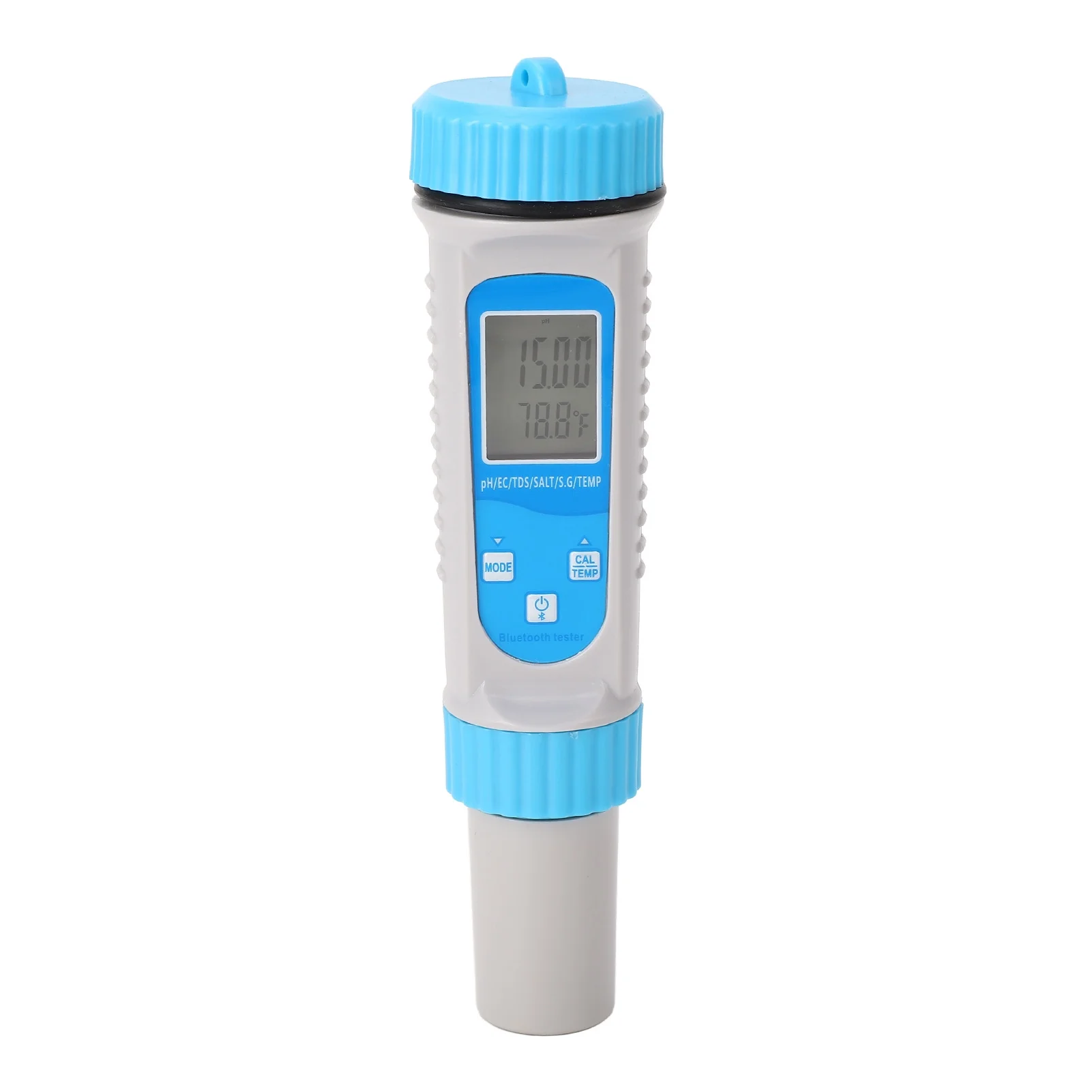 Uadme Digital Tester Pen, Smart Water Quality Tester, Multifunctional Bluetooth PH EC TDS SALT SG TEMP Test Meter