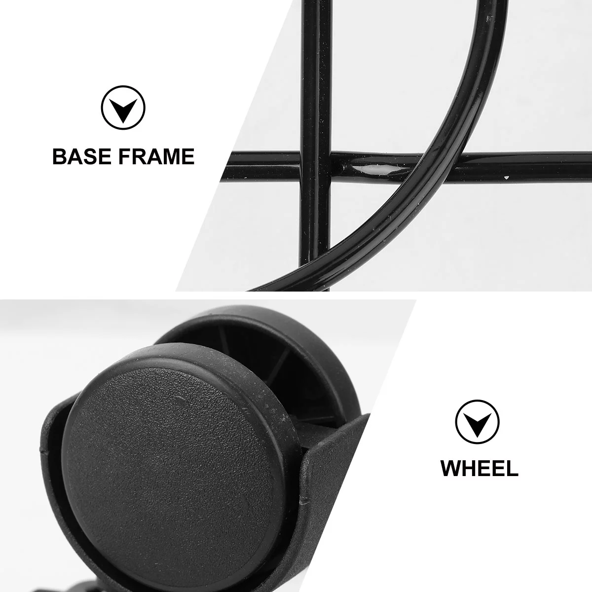 Gongxipen Iron Flower Pot Holder with Wheels Movable Flower Pot Rack Potted Plants Stand