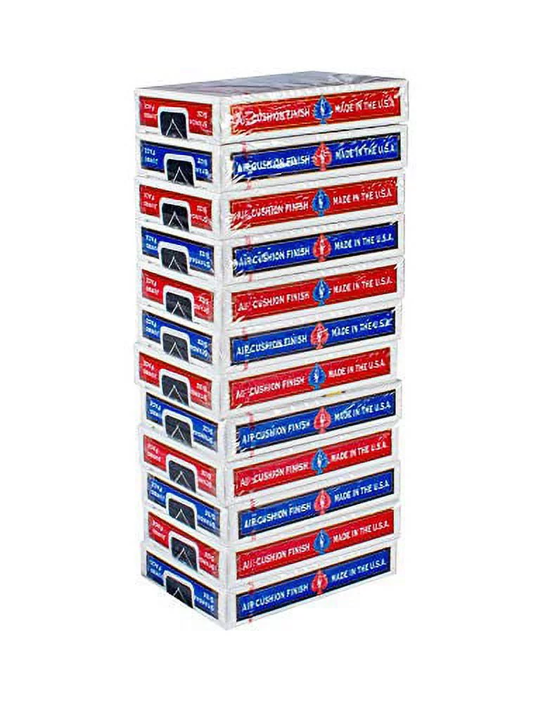 Bicycle Playing Cards, Jumbo Index, 12 Pack,Red & Blue