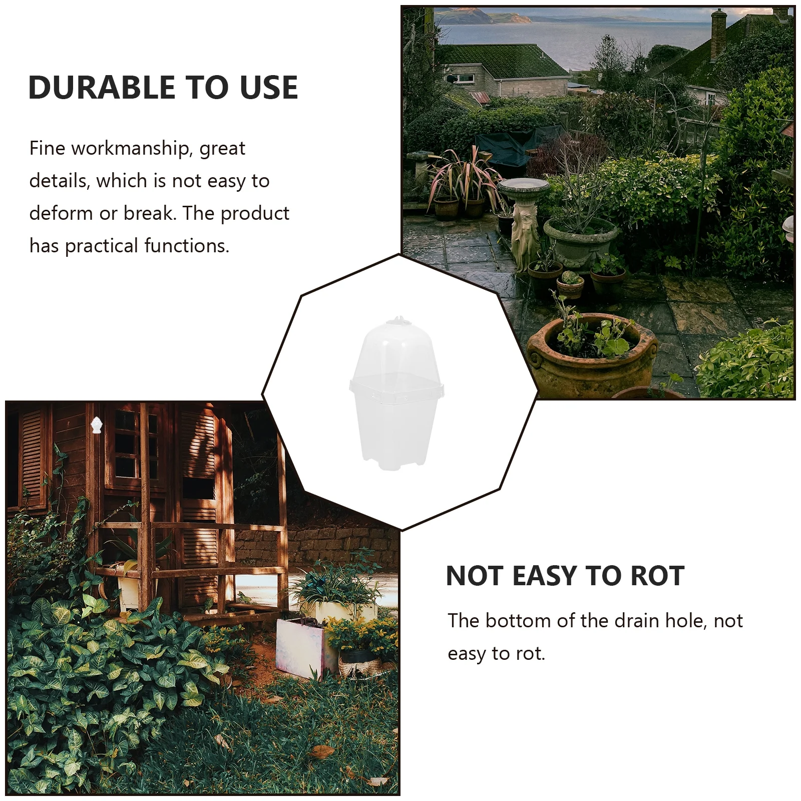 10 Sets Plant Germination Plastic Cups Plant Growing Boxes Nursery Sowing Pots with LIds