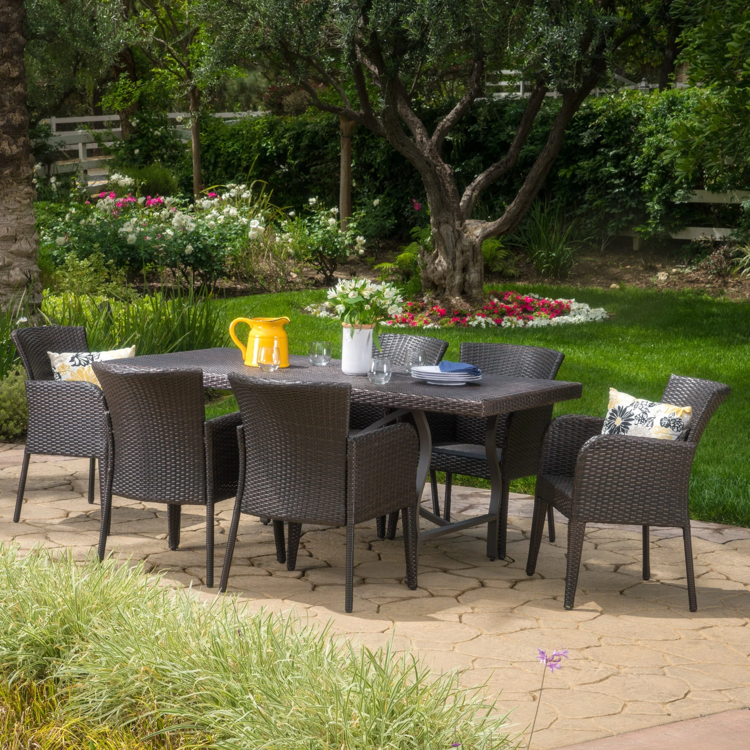 Christopher Knight Home Cosa Mesa Outdoor 7-piece Rectangle Dining Set by