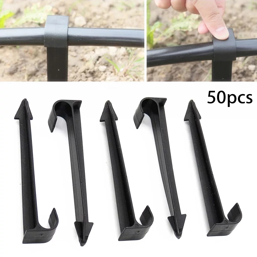 50X DN16 C-type Ground Stakes For PE Pipe Drip Irrigation Hose Tube Holder
