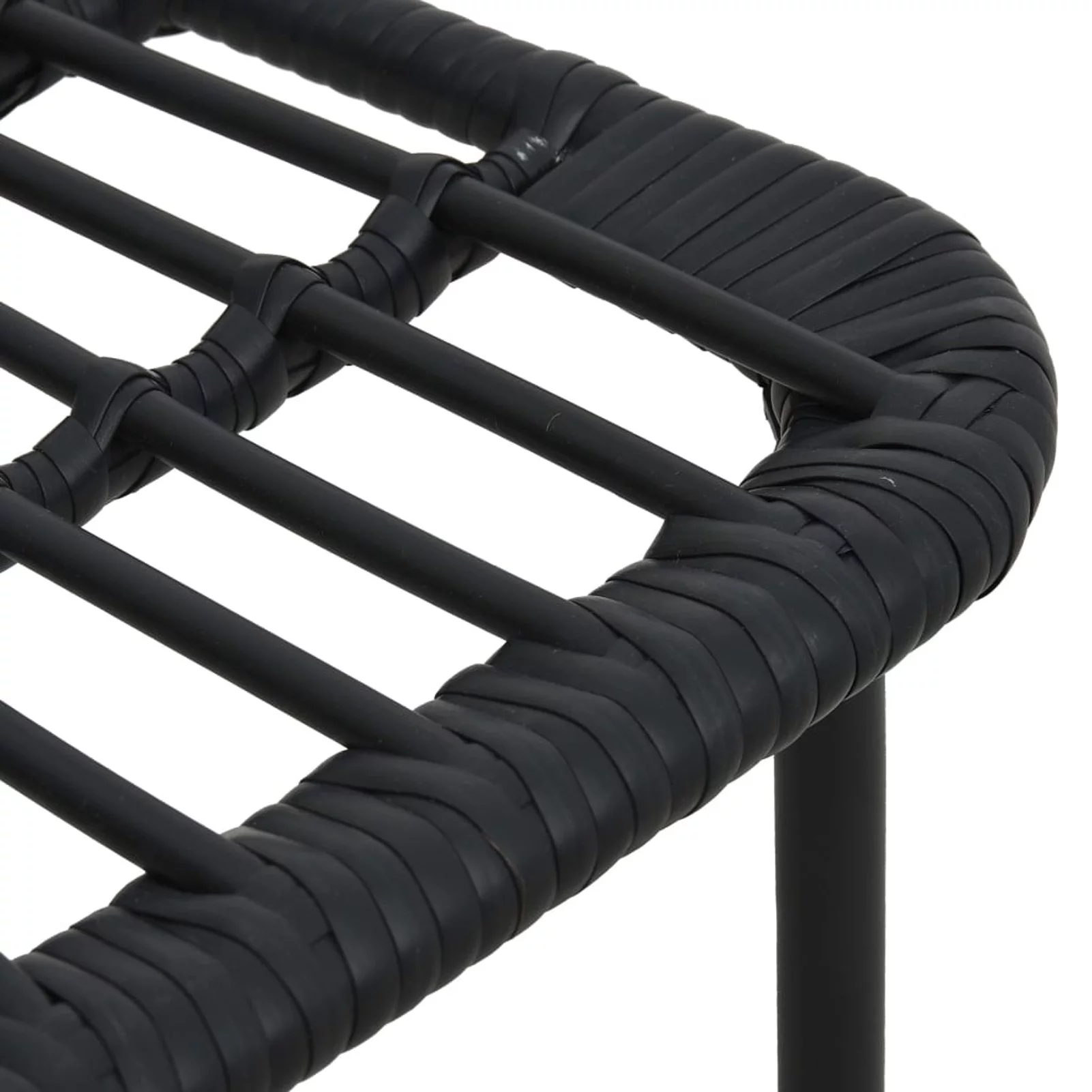 Anself Patio Chairs 2 pcs Poly Rattan Black