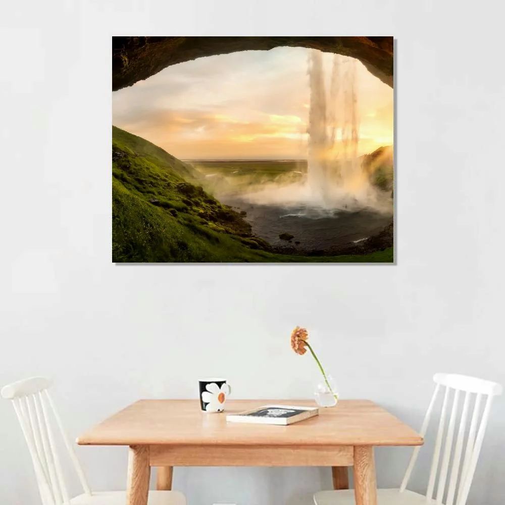 FLORID 20x16 in / 16x12 in Wall Art Decor Waterfall Canvas Print Picture Artwork 20x16in