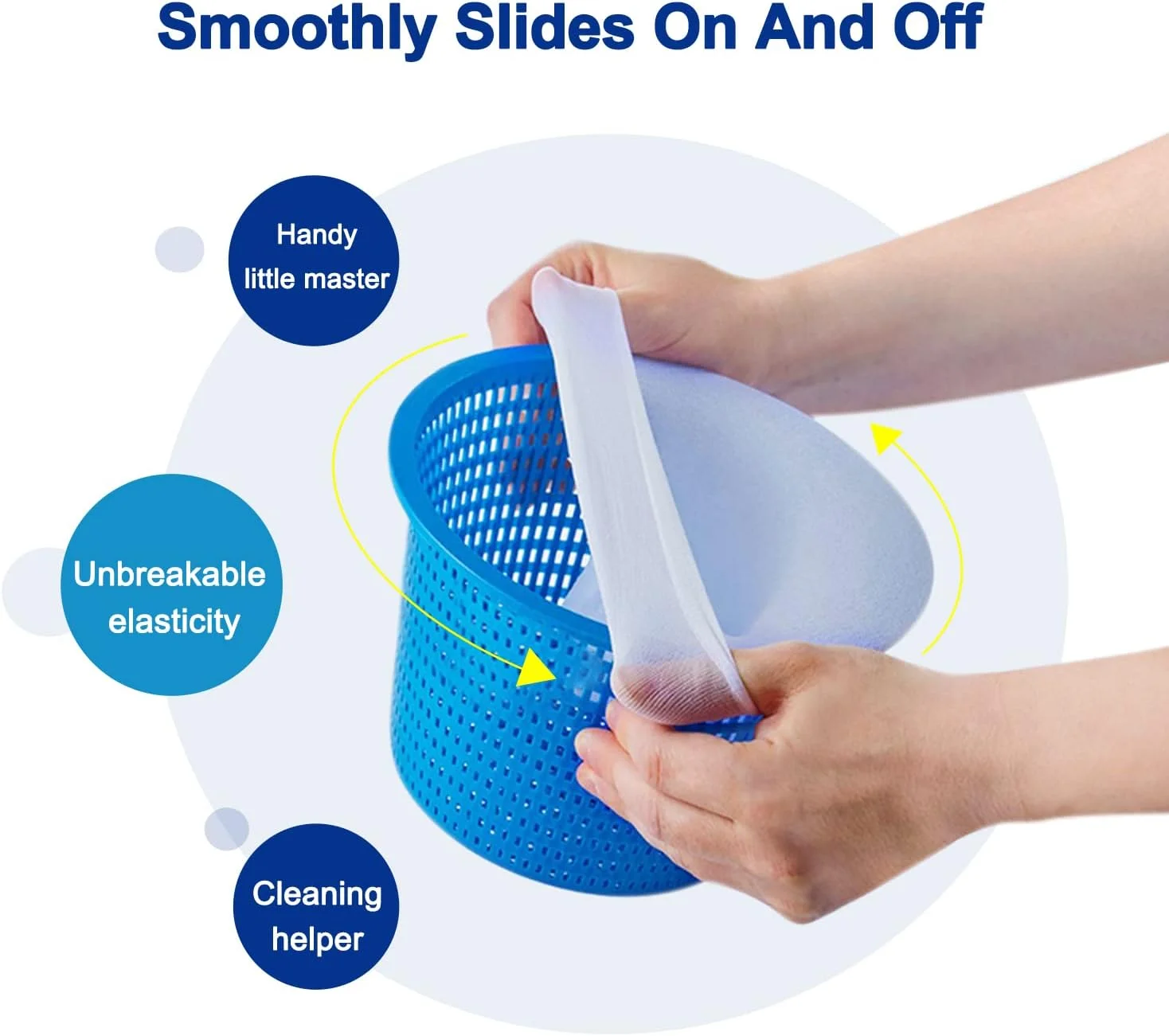 RECHIATO 40 Pack Pool Skimmer Socks for Pool Filters, Filters Baskets and Skimmers to Filter Debris and Leaves, Protact Filter System of Inground and Above Ground Pools