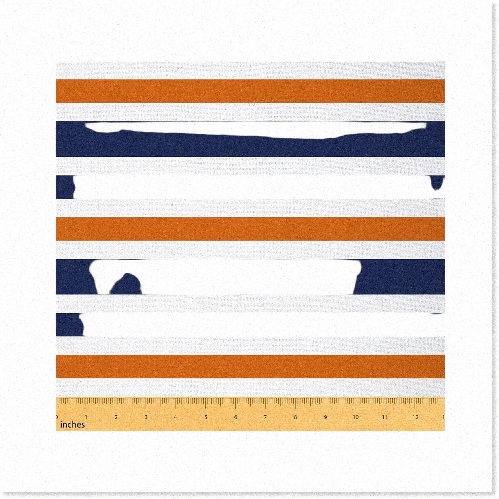 StripeVibe - Vibrant Blue Orange Fabric for Chairs & Decor, Farmhouse Lines, Indoor/Outdoor Upholstery, Abstract Geometric Design, Sold by the Yard.