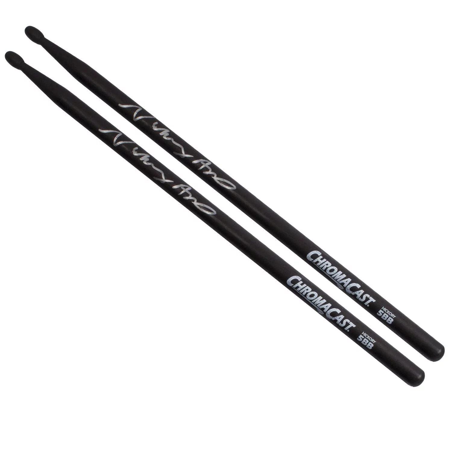 ChromaCast Vinny Appice Signature Black 5B AutographedHickory Drumsticks