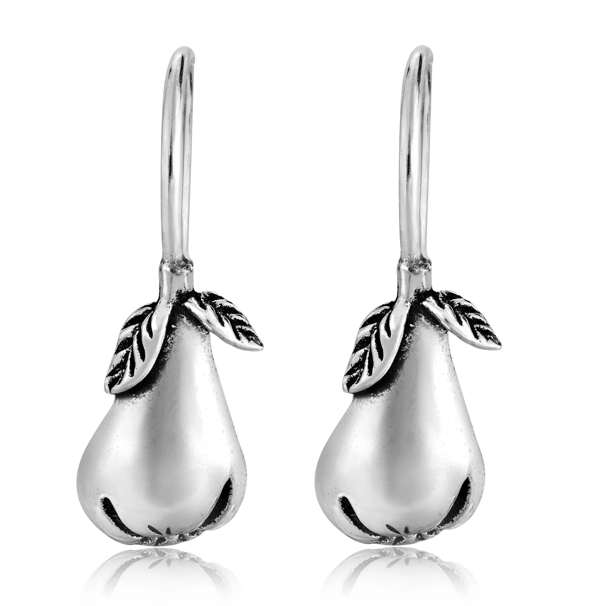 A Fruitful Harvest Sterling Silver Pear Dangle Earrings