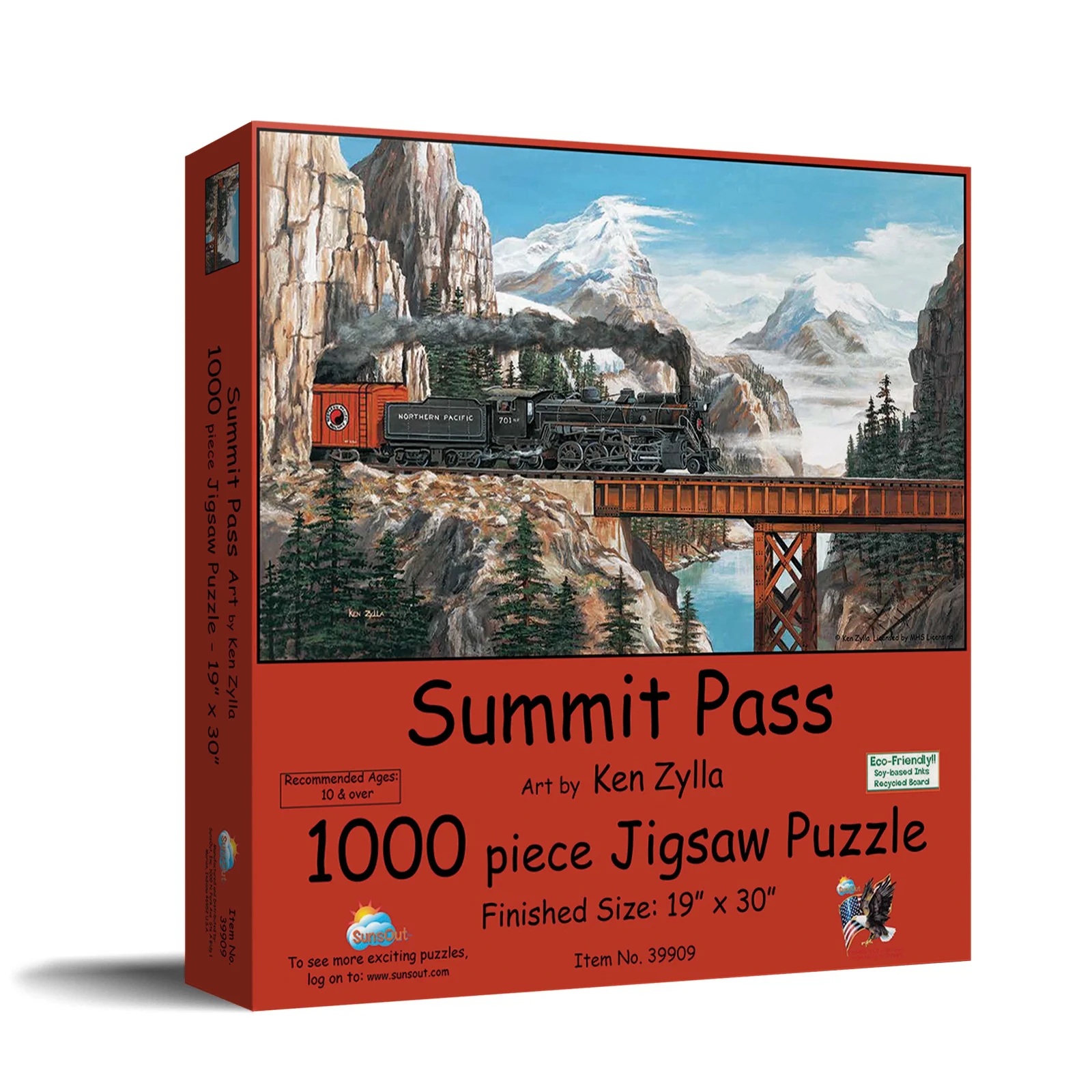 SUNSOUT INC - Summit Pass - 1000 pc Jigsaw Puzzle by Artist: Ken Zylla - Finished Size 19