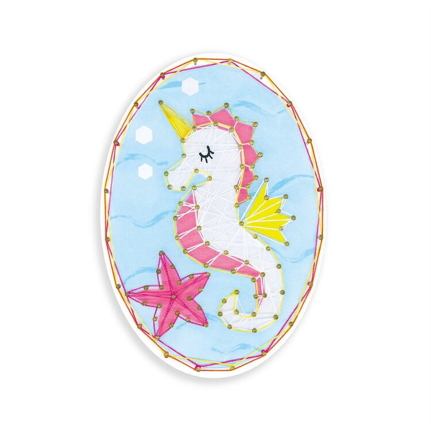 Bright Stripes Sea & Do Seahorse String Art Craft Activity Kit