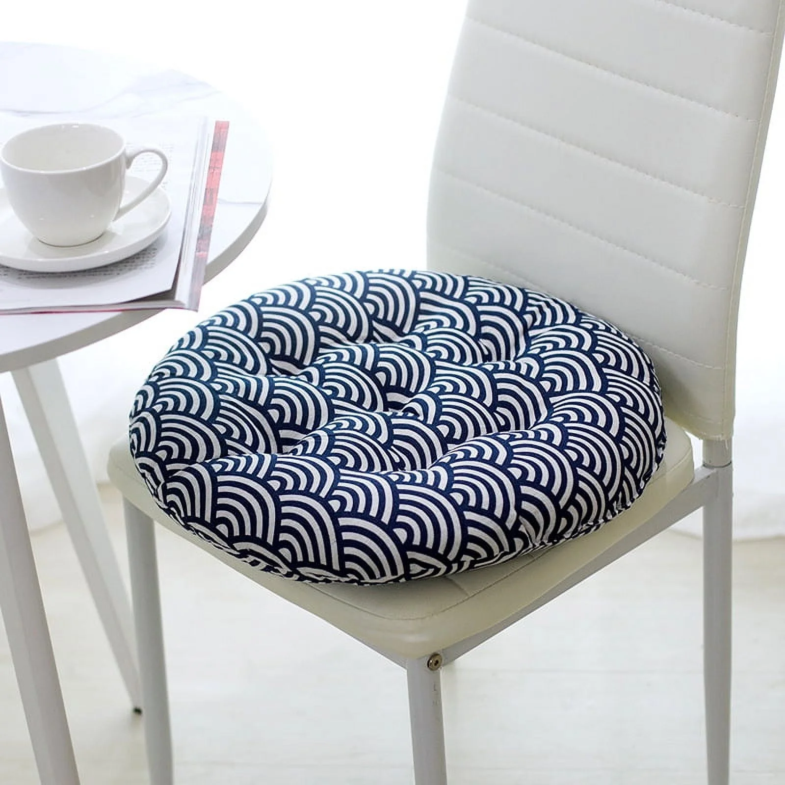 NAMZI Seat Cushion Garden Patio Home Kitchen Office Thicken Comfy Seat Cushion, Fish Ripple 18
