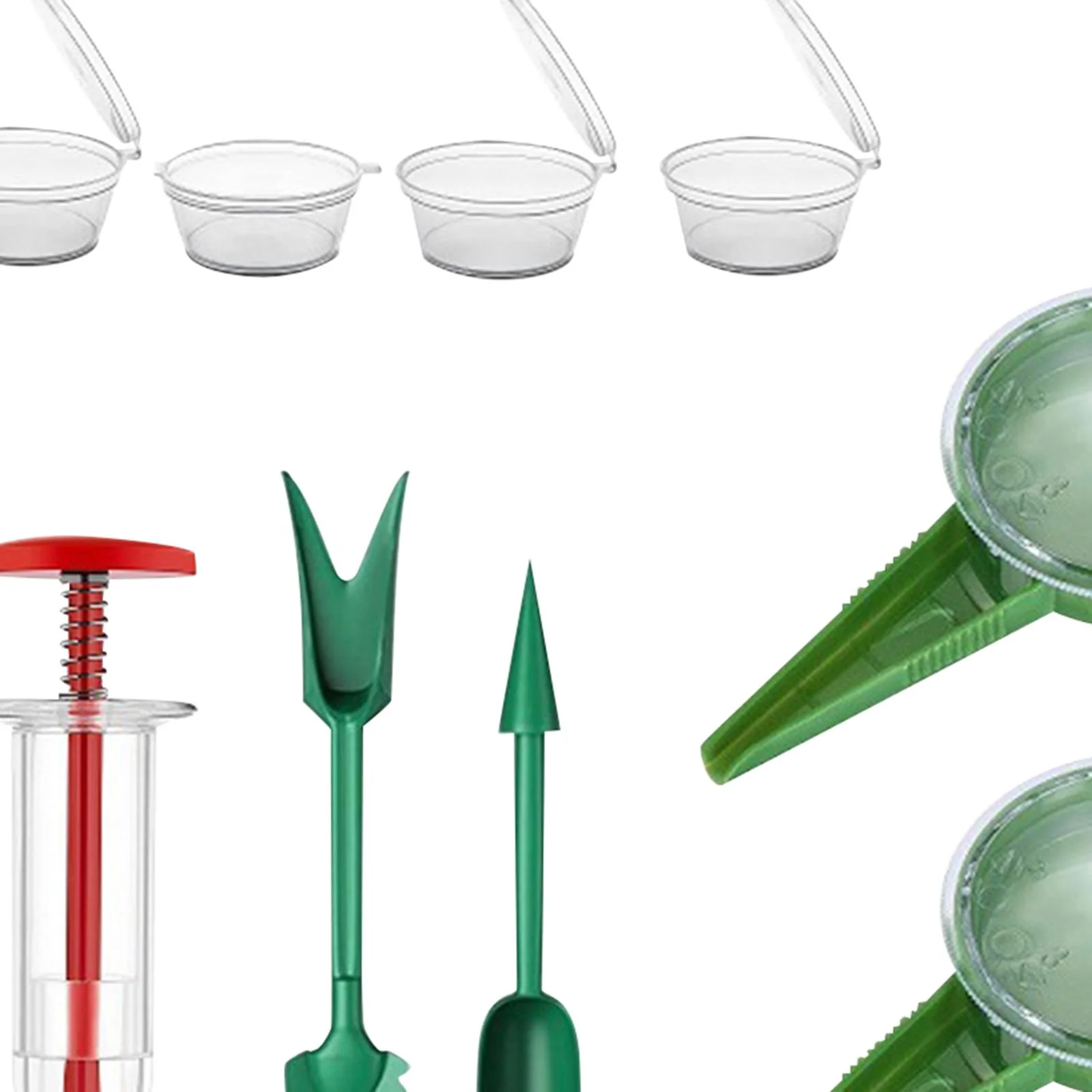 SunniMix Mini Seed Spreader Set Gardening Tools Reusable Transplanting Tool Planter Tool 5 Clear Boxes