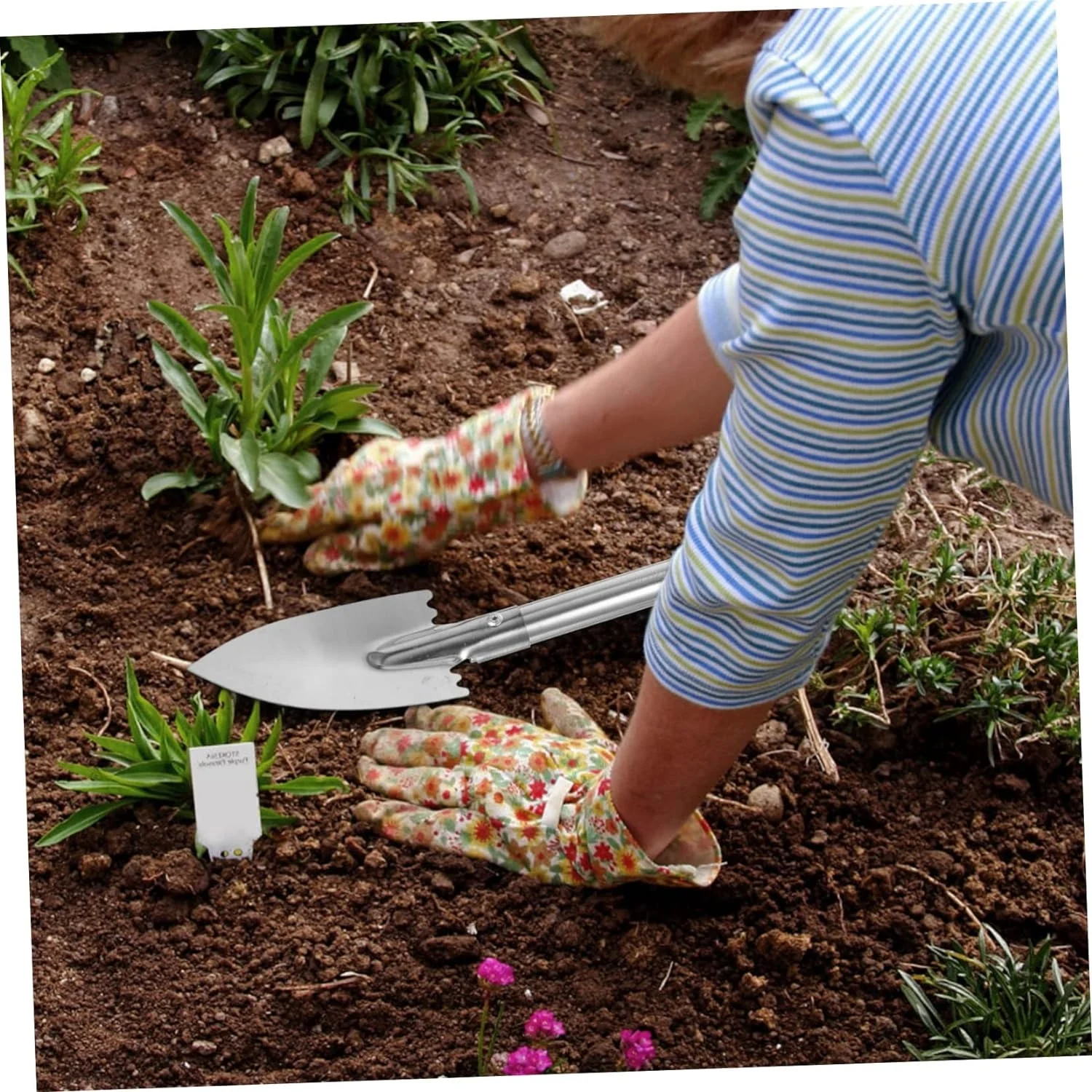 but mighty garden tool set for all your planting needs - Durable stainless steel construction - Compact design for easy storage - Essential tools for any gardener - Includes trowel  hand