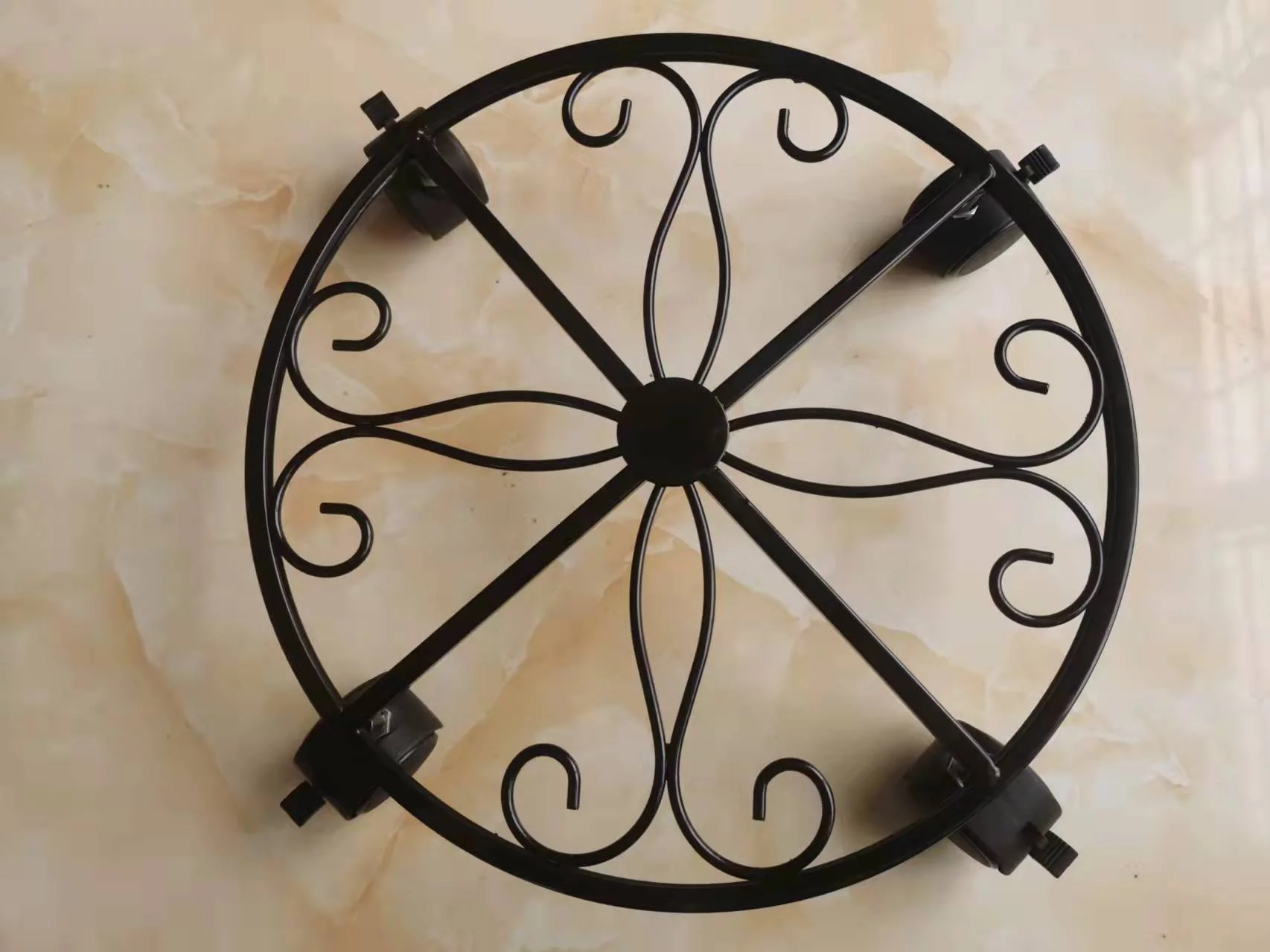 Iron Art Flower Racks Single Layer Table Top Balcony Living Room Detachable Simple Floor Type Plant Stands