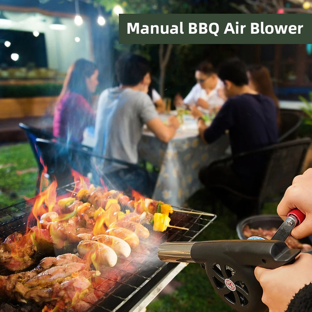 Blower,Portable Manual Bbq Fan Bbq Fan Portable Crank Bbq Campfire Air Blower Bbq Fan Hand Crank Portable Fire Blower Fire Bellows Tool Picnic Bonfire Twirltide