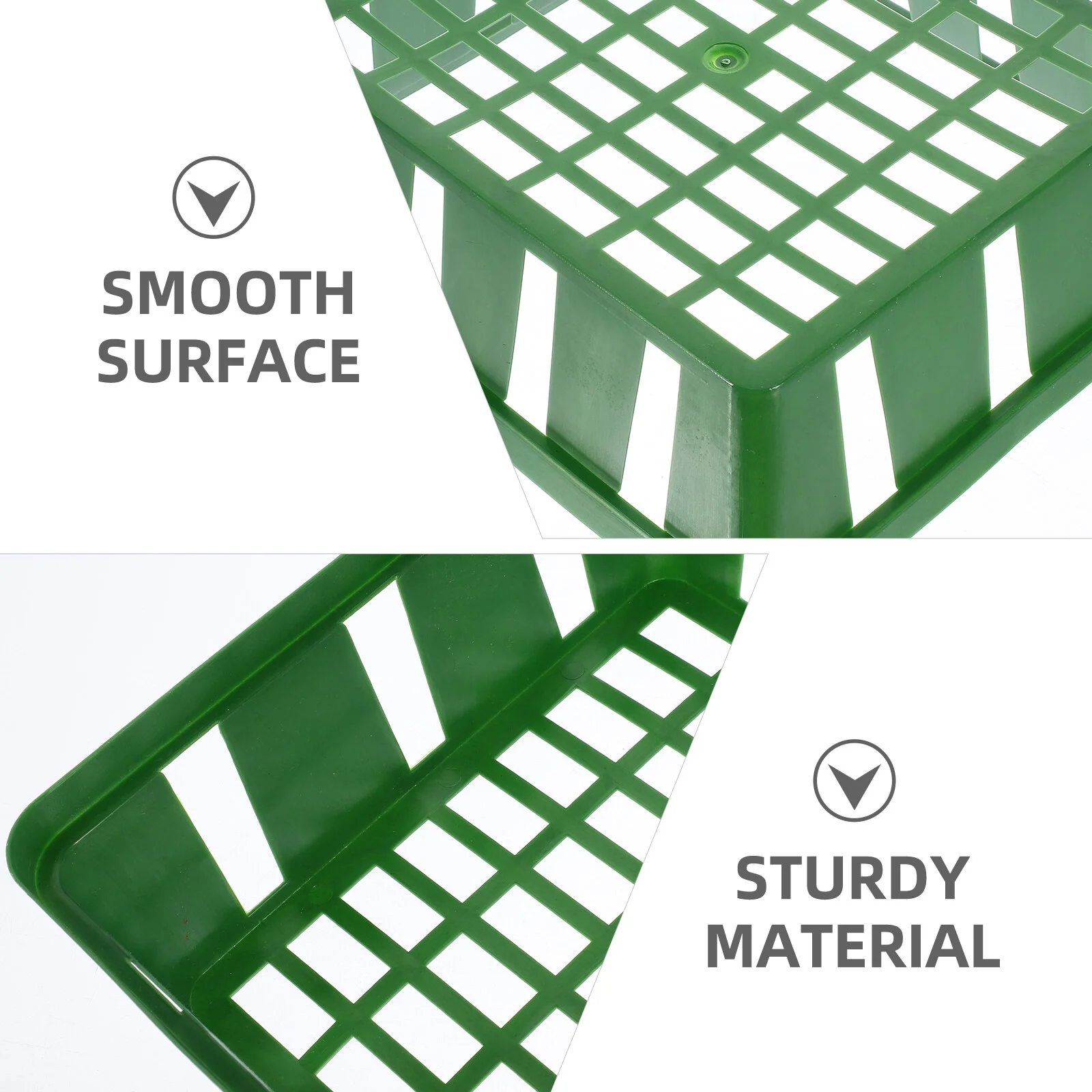 Jibingyi 3pcs Plastic Plant Baskets Planter Nursery Baskets Small Plastic Nursery Baskets