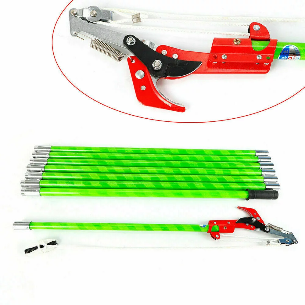 DENEST 26 Ft Pruner Shear Trimmer Tool Extendable Pole Saw Tree Limb Branch Cutter