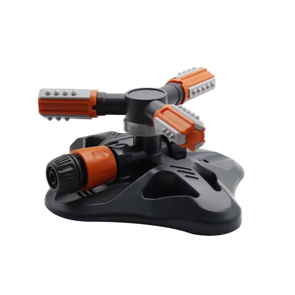 Adjustable  Degree 3-arm Rotating Sprinklers Grass Lawn Automatic Watering Nozzles Garden Agriculture Irrigation Device