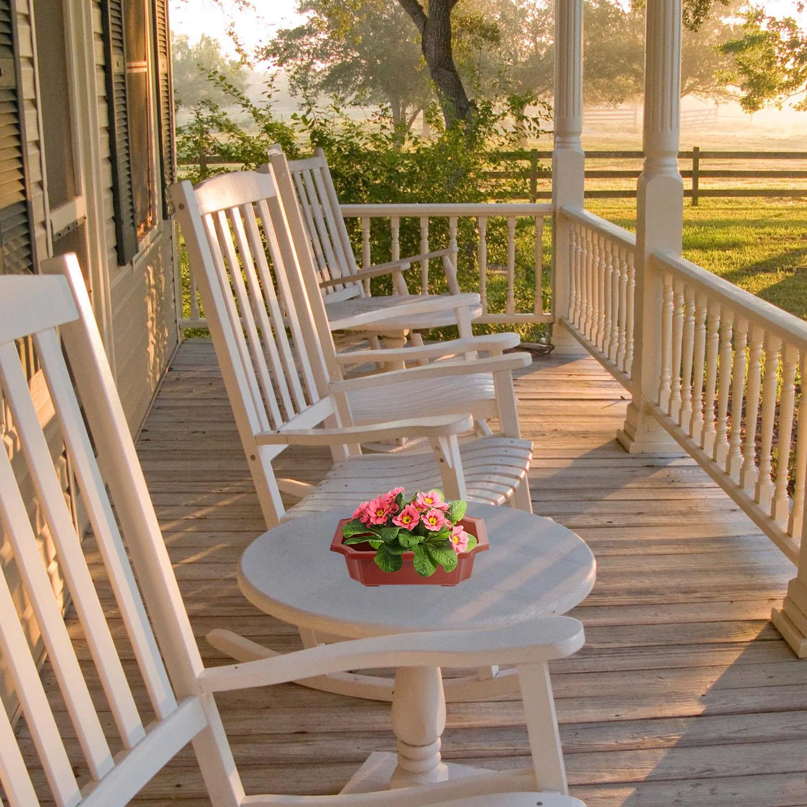 Guichaokj 5pcs Plastic Plant Small Flower Pot Plants Landscape Pots Garden Planter