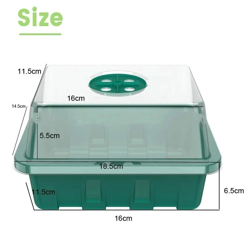 Plant Seed Starter Tray with Dome Greenhouse Germination Kit - Set of 5