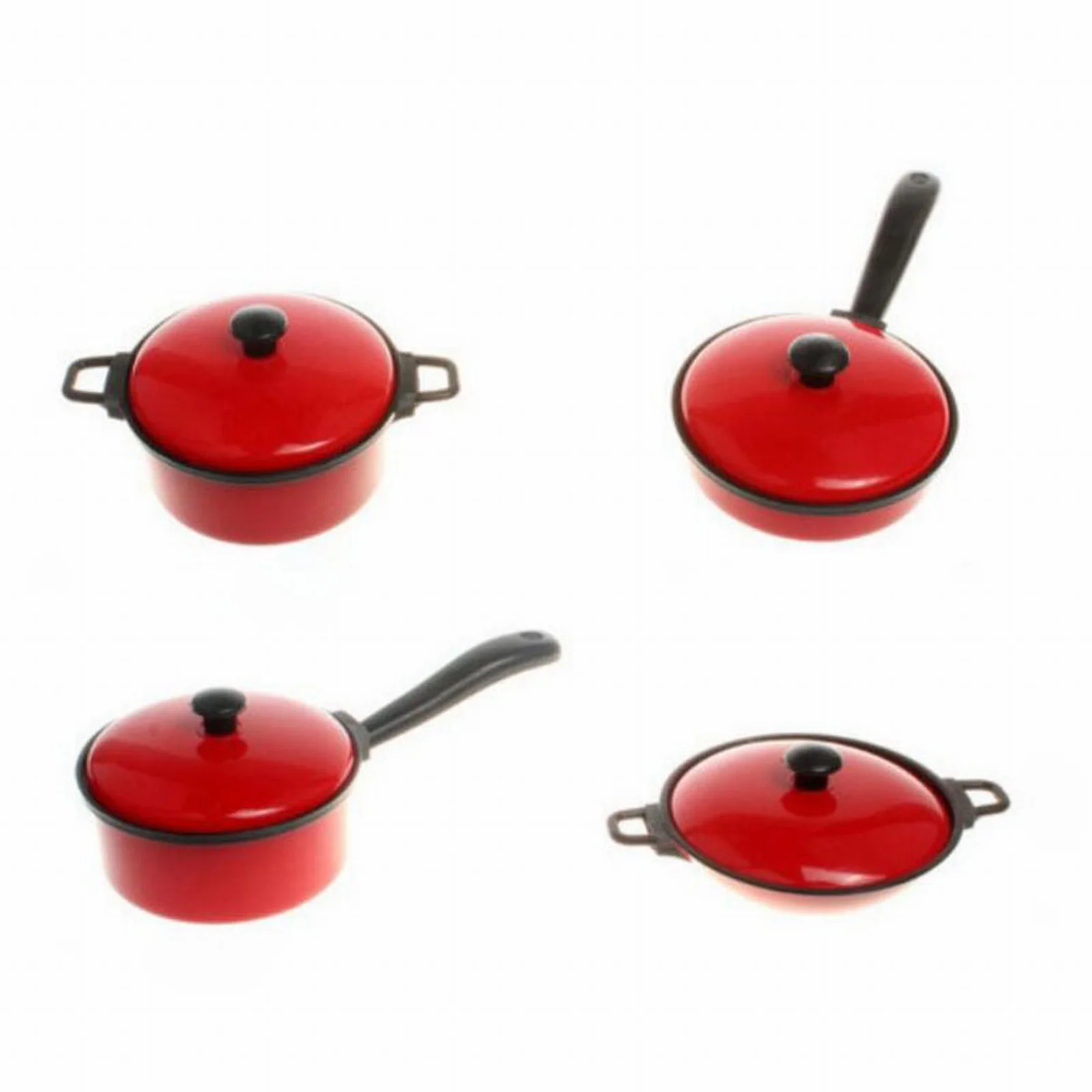 MVNSFEW 30 Cm Children Play House Red Tableware Kitchen Toys 13 Sets Of Baby Kitchen Toys