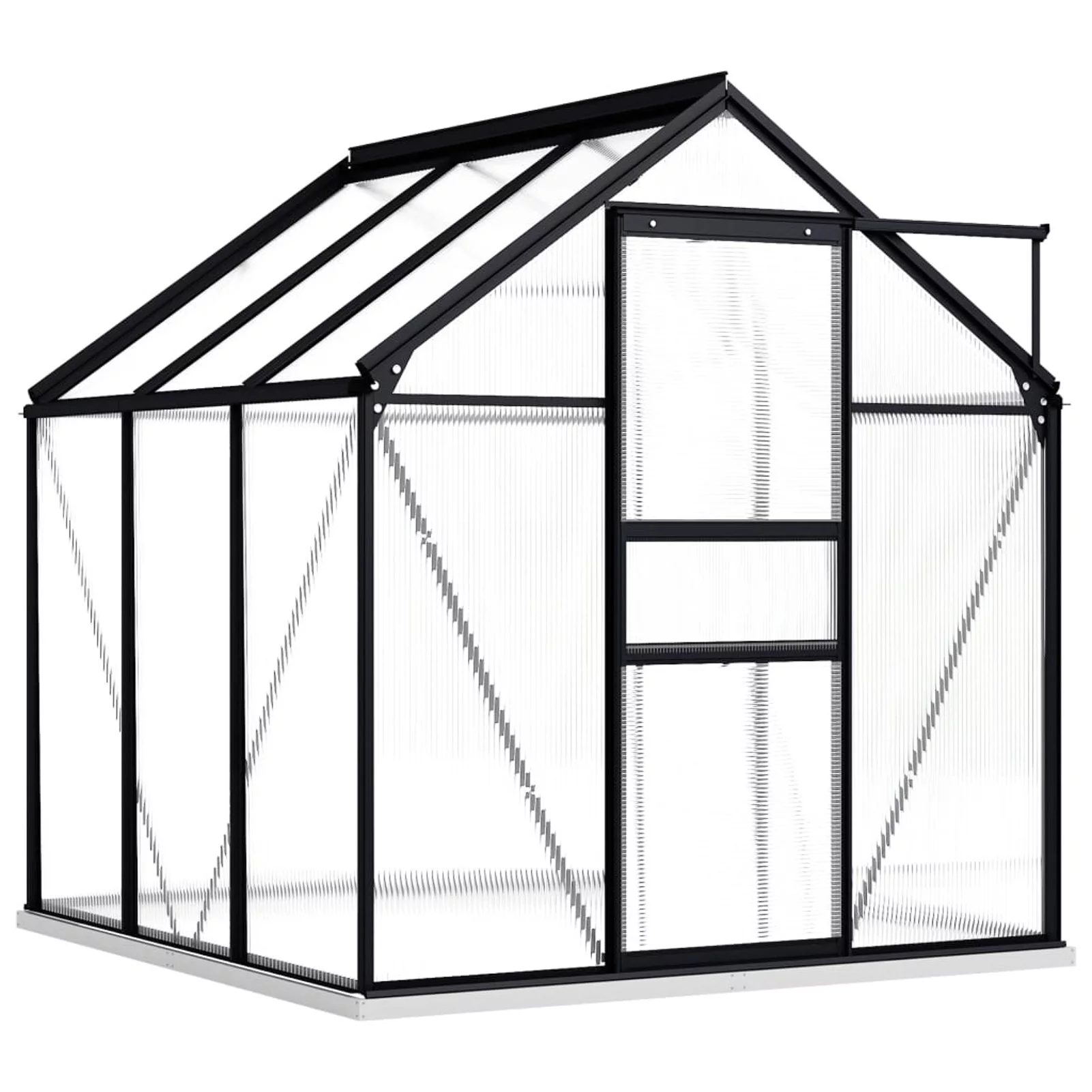 OWSOO Greenhouse with Base Frame Anthracite Aluminum 38.9 ft²