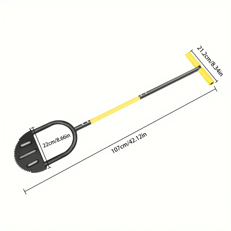 1pc gardening tool manual edger shovel with handle half-moon lawn edger sawtooth hand lawn edger tool
