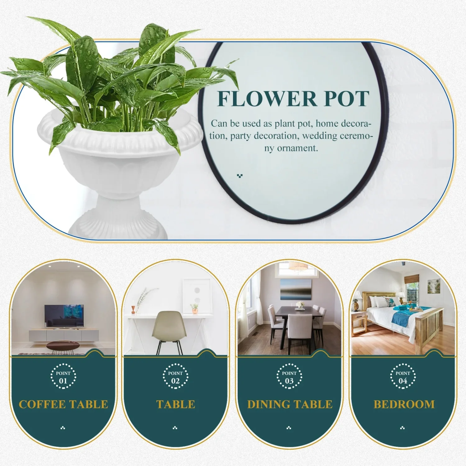 Elegant Wedding Flower Pots for Beautiful Wedding Decorations  Stylish Decorative Flower Containers for Wedding Road  Exquisite Wedding Flowerpot Road Guide with Decorative Touch