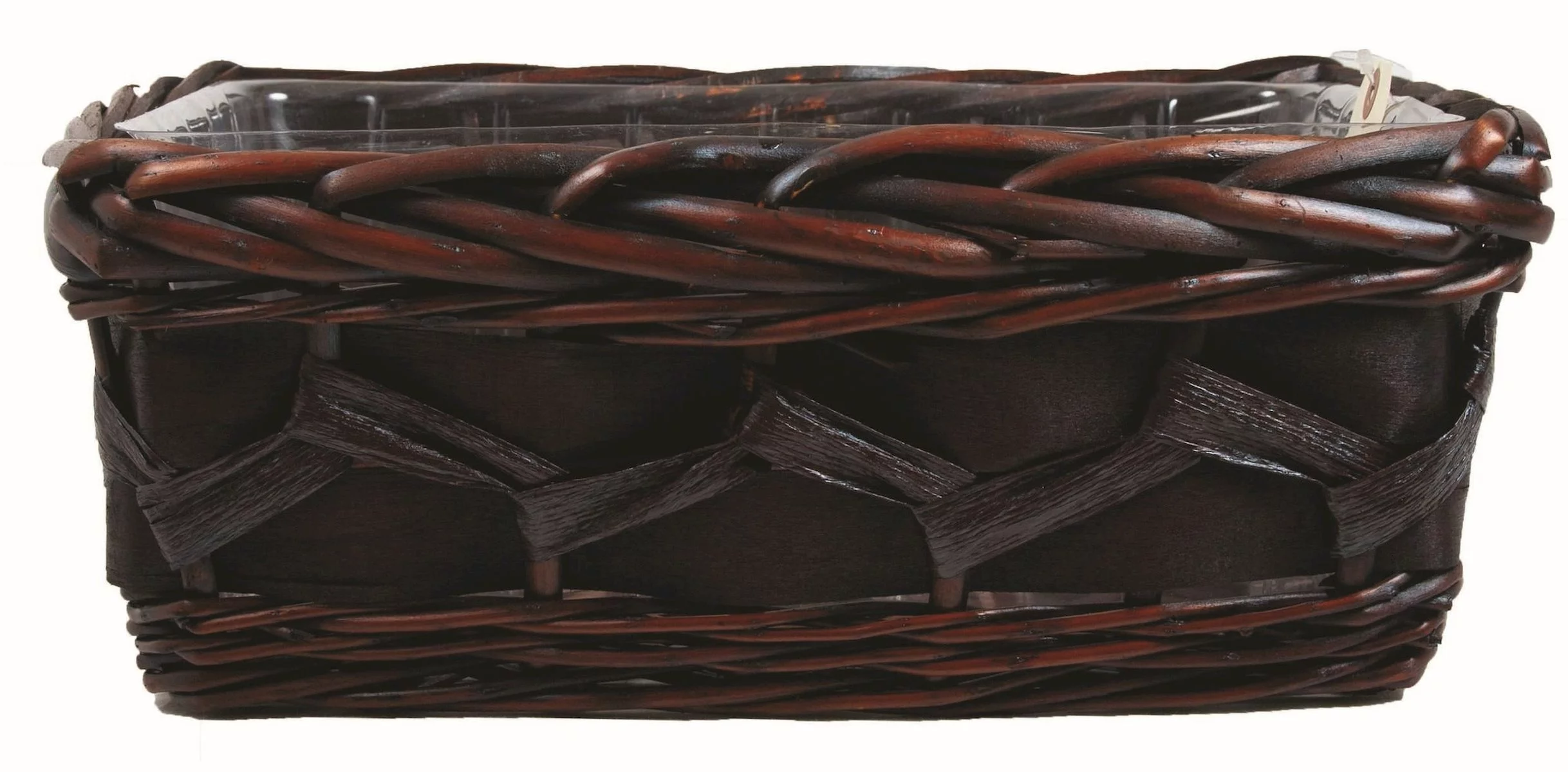 Mahogany Wicker Planter