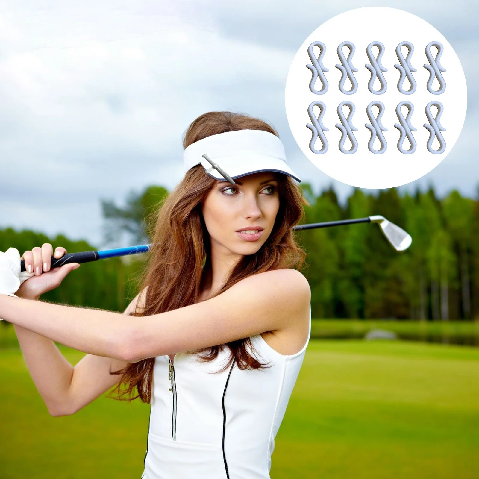 Basketball Card Marker Hat Clip Tee Brim Clip Club Hat Clip Nail Clip S Shaped Clip (10pcs) Football Play Set