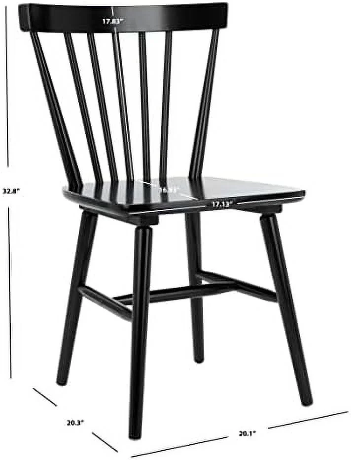 SJOPKMNH Home Winona Farmhouse White and Natural Spindle Back Dining Chair