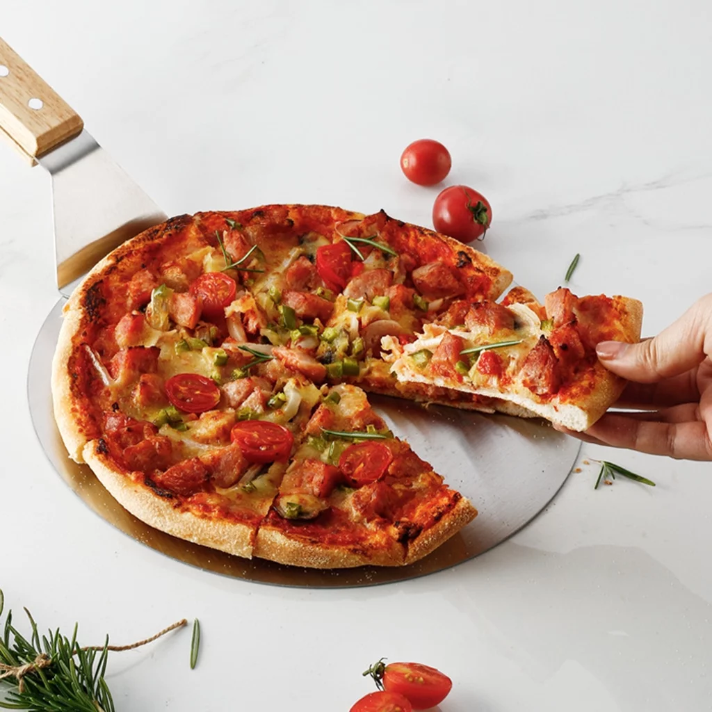 12'' Pizza Peel Paddle Shovel Baking Pizza Bread Baker Oven BBQ Spatula Tool