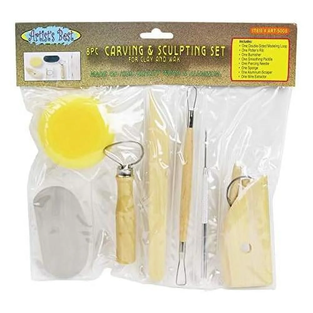 Best 8 Piece | Wheel Throwing Pottery Tool Kit | Ceramic Clay Tools Set | Clay Wax Pottery Tool Kit |Ceramics Wax Carving Sculpting Modeling Tools