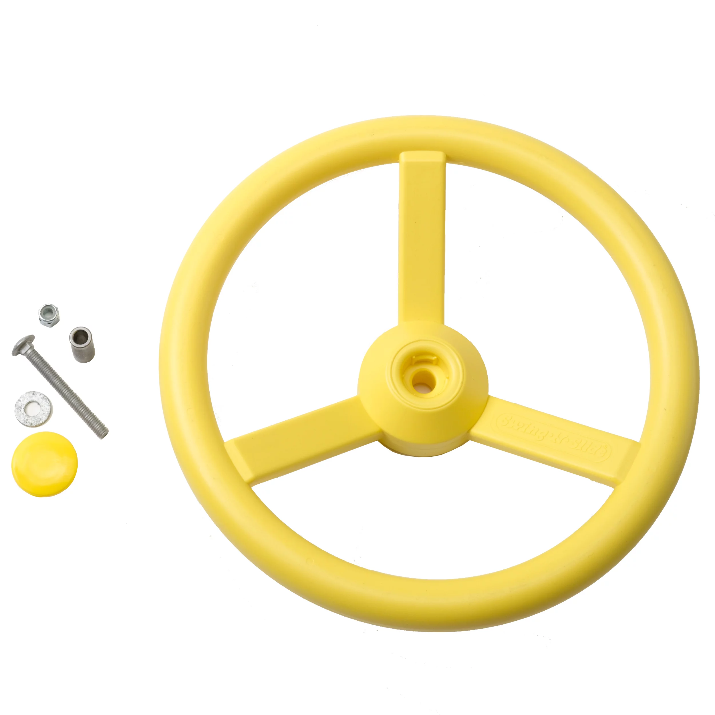 Swing-N-Slide Steering Wheel with Mounting Hardware - Yellow