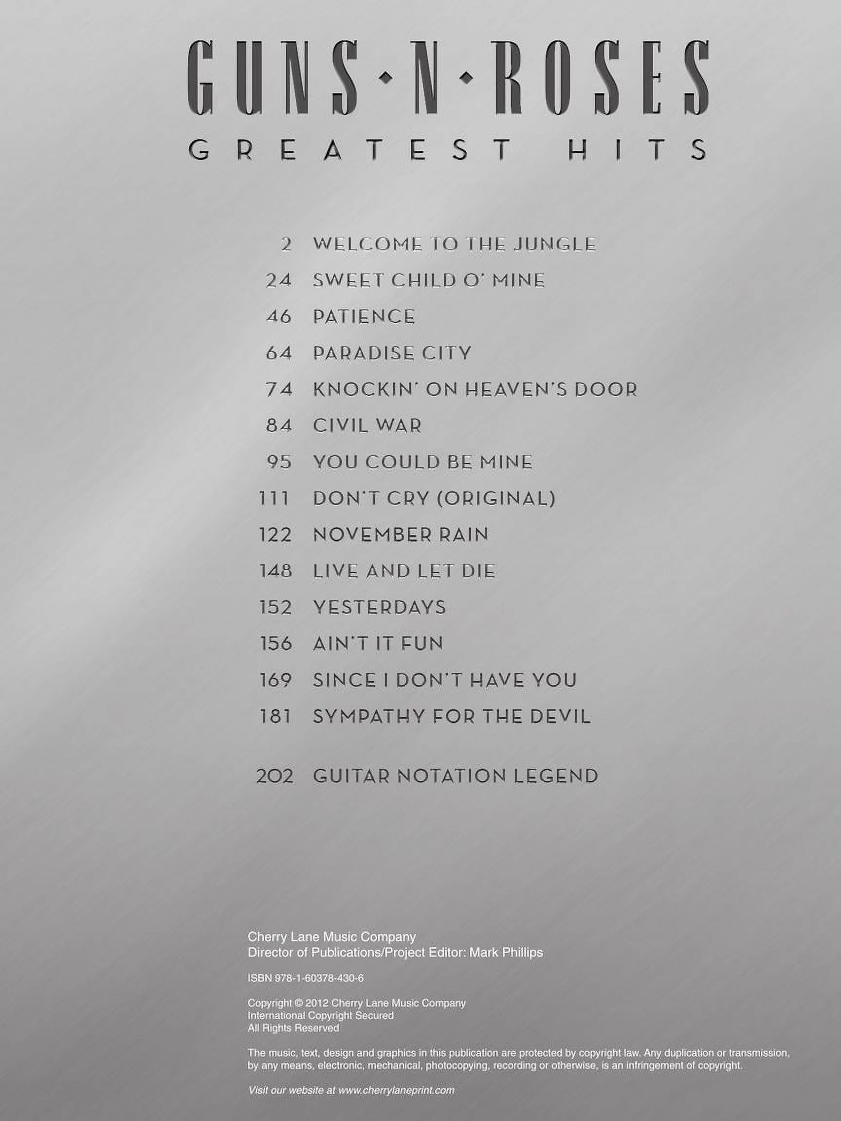 Hal Leonard Guns N' Roses – Greatest Hits (Guitar)