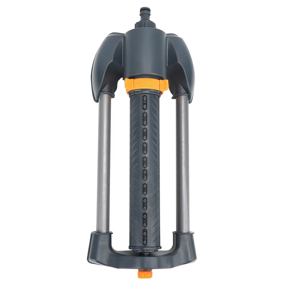 Delaman Garden Sprinkler, 20‑Hole Garden Sprinkler Metal Base Lawn Rotating Oscillating Sprinkler Adjustable Spray Angle Garden Accessories for Garden